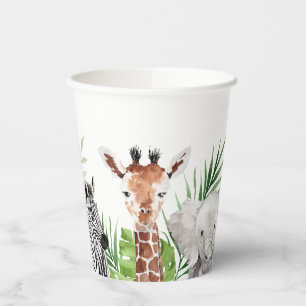 Gobelets En Papier Safari Animaux Anniversaire