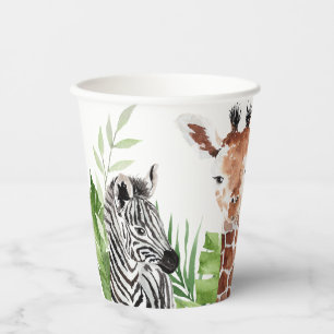 Gobelets En Papier Safari Animaux Anniversaire