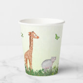 Gobelets En Papier Safari animaux fête d'anniversaire tasse de papier (Verso)