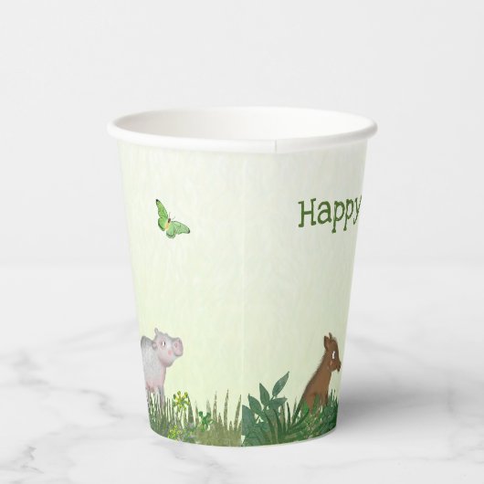 Gobelets En Papier Safari animaux fête d'anniversaire tasse de papier (Droite)