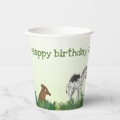 Gobelets En Papier Safari animaux fête d'anniversaire tasse de papier (Recto)