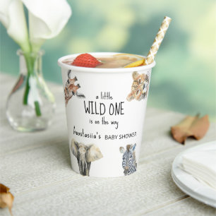 Gobelets En Papier Safari Animaux Sauvages Baby Shower