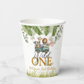 Gobelets En Papier Safari Jungle Wild Un 1er anniversaire (Verso)