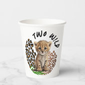 Gobelets En Papier Safari Leopard Anniversaire Wild One Two Wild Part (Recto)