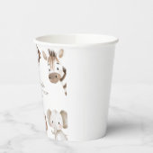 Gobelets En Papier Safari Neutre Cute Jungle Anniversaire (Gauche)