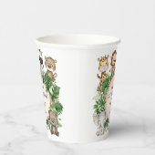 Gobelets En Papier Safari tropical Animaux Jungle Verdure Anniversair (Droite)