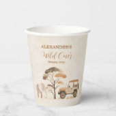 Gobelets En Papier Safari tropical sauvage Une jungle Animaux Anniver (Recto)