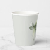 Gobelets En Papier Sage Green Bow Gingham Baby Shower (Droite)