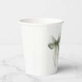 Gobelets En Papier Sage Green Bow Gingham Baby Shower (Droite)
