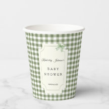 Sage Green En vichy et BowBaby Douche