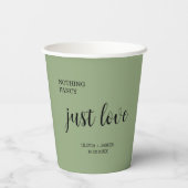 Gobelets En Papier Sage Green Nothing Fancy Just Love Wedding   (Verso)