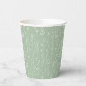 Gobelets En Papier Sage Wildflower Party Cup | Botanical Floral (Gauche)