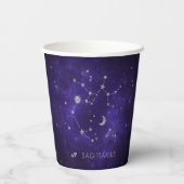 Gobelets En Papier Sagittaire pourpre zodiaque | Horoscope astrologiq (Verso)
