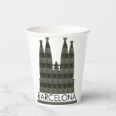 Gobelets En Papier Sagrada Familia Barcelona Skyline (Recto)