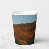 Gobelets En Papier Saguaro Sunset I Arizona Désert Paysage (Verso)