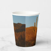 Gobelets En Papier Saguaro Sunset I Arizona Désert Paysage (Droite)