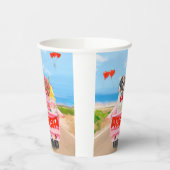 Gobelets En Papier Saint Bernard Chien Saint Valentin Coeurs de camio (Gauche)