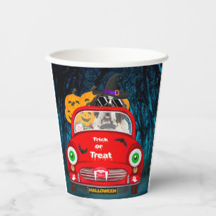 Gobelets En Papier Saint Bernard Chien voiture voiture effrayant Hall