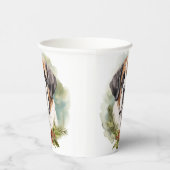 Gobelets En Papier Saint Bernard Christmas Wreath Festive Pup (Droite)