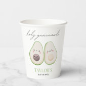 Gobelets En Papier Saint-Guacamole Avocado Baby shower Hommes Neutres (Verso)