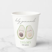 Gobelets En Papier Saint-Guacamole Avocado Baby shower Hommes Neutres (Recto)