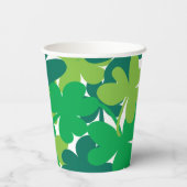 Gobelets En Papier Saint Patrick’s Day Green Shamrock Paper Cups (Verso)
