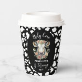 Gobelets En Papier Saint Vache Je suis une vache fille 1er anniversai (Verso)