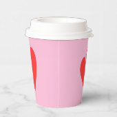 Gobelets En Papier Saint Valentin Coeur rose et rouge (Droite)