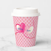 Gobelets En Papier Saint Valentin fête l'amour (Verso)