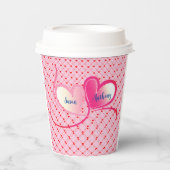 Gobelets En Papier Saint Valentin fête l'amour (Recto)