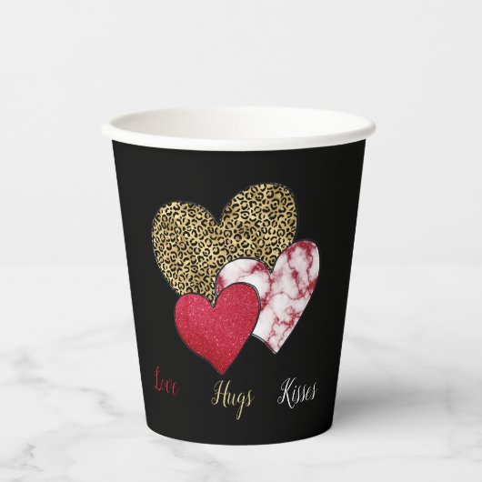 Gobelets En Papier Saint-Valentin sauvage (Recto)