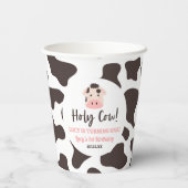 Gobelets En Papier Sainte vache, je tourne un ! 1ère fête d'anniversa (Verso)