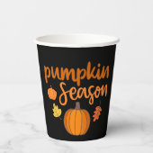 Gobelets En Papier Saison citrouille automne (Verso)