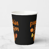 Gobelets En Papier Saison citrouille automne (Gauche)