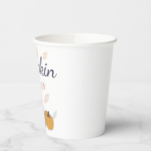 Gobelets En Papier Saison Citrouille Hello (Gauche)