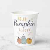 Gobelets En Papier Saison Citrouille Hello (Recto)