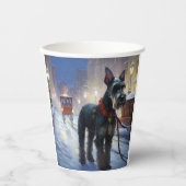 Gobelets En Papier Saison de Noël des Schnauzer miniatures (Recto)