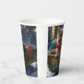 Gobelets En Papier Saison de Noël du Yorkshire Terrier (Droite)