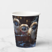 Gobelets En Papier Saison des fêtes de Noël de Pékin (Recto)