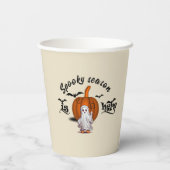 Gobelets En Papier saison éffrayante ici drôle halloween (Verso)