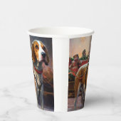 Gobelets En Papier Saison festive de Noël beagle (Droite)