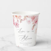 Gobelets En Papier Sakura l'amour de la fleur de cerisier est en fleu (Verso)