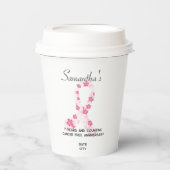 Gobelets En Papier Sakura Pink Breast Cancer Fundraising QR Code (Recto)