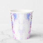 Gobelets En Papier Sakura rose sur la peinture Arrière - plan (Droite)