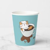 Gobelets En Papier Salon de chat café (Verso)