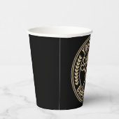 Gobelets En Papier Salon de coiffure personnalisé Skull Rockabilly (Droite)