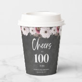 Gobelets En Papier Salutations au 100e anniversaire (Verso)