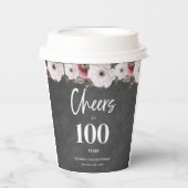 Gobelets En Papier Salutations au 100e anniversaire (Recto)