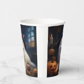 Gobelets En Papier Samoyed Citrouilles Halloween Effrayant (Droite)