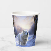 Gobelets En Papier Samoyed Let It Snow Christmas (Recto)